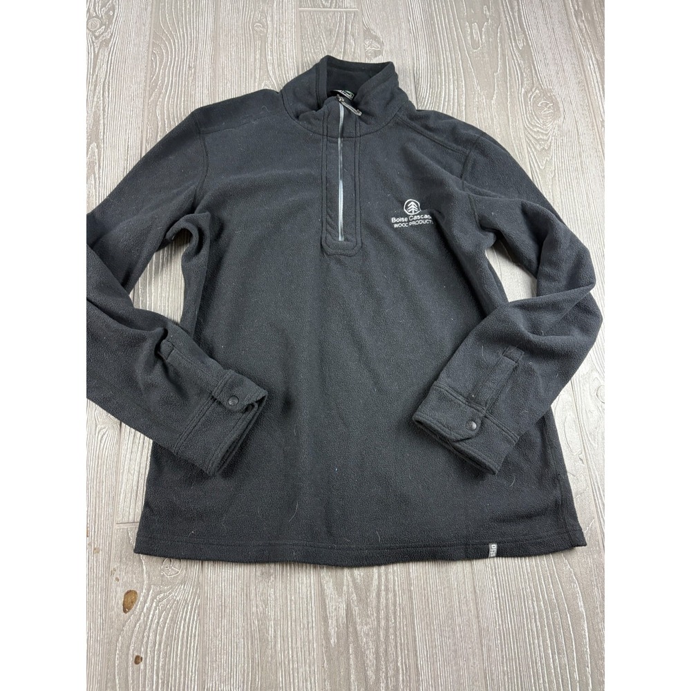 Stio Sweater Men's Medium Black 1/4 Zip Pullover Fleece